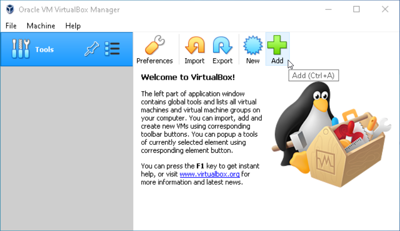 Figure 10: Oracle VM VirtualBox Manager